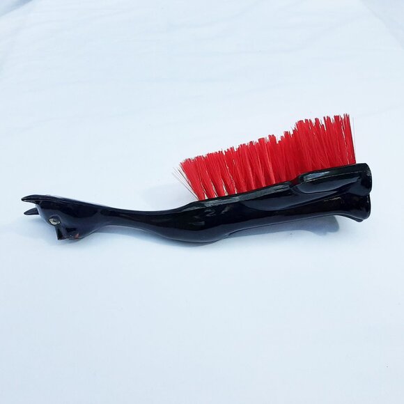 COLLECTIBLE Black Cat Lint Brush with Red Bristles | Vintage Mid Century Modern - Picture 8 of 12